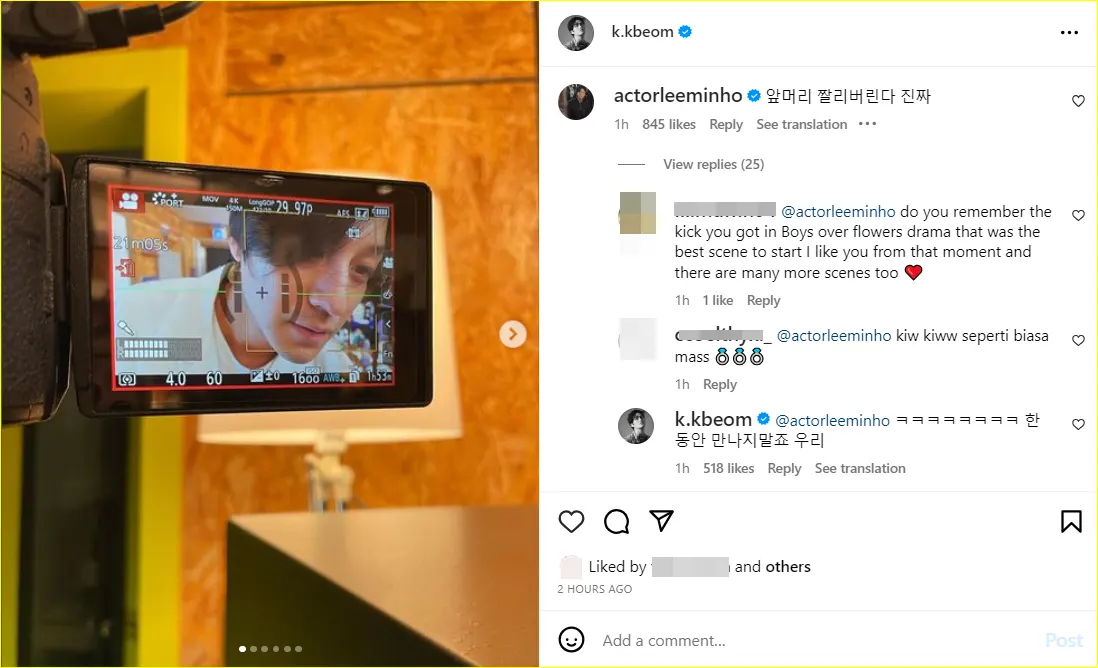 Kim Bum dan Lee Min Ho bertengkar di Instagram