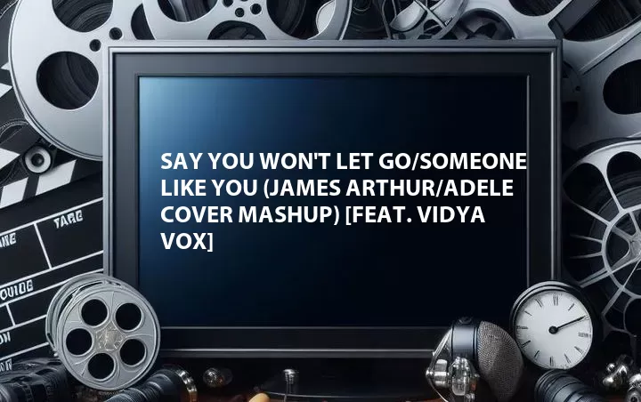 Say You Won't Let Go/Someone Like You (James Arthur/Adele Cover Mashup) [Feat. Vidya Vox]
