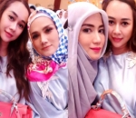 Aura Kasih Ikut Berpose dengan Mulan Jameela