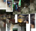 Beberapa Kendaraan Terlihat Rusak Tertimpa Bangunan
