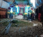 Persiapan acara resepsi Evi Masamba yang digelar di kediaman sang nenek