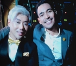 Pasangan Host Robby Purba dan Roy Kiyoshi Baikan di ITA 2018