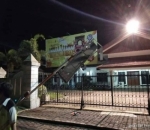 Kondisi Tiang Setelah Ditabrak oleh Pesawat Lion Air