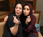 Nagita Slavina terlihat akrab dengan Laudya Cynthia Bella