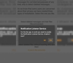 Permintaan 'Notification Listener Service' 