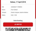 Pengguna akan Mendapatkan Kode Booking Antrean