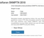 Laman Persetujuan Pendaftaran SNMPTN 2019
