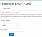 Tampilan Awal saat Masuk Web Pendaftaran SNMPTN 2019