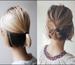 Ikat Rendah Rambut Pendek yang Simple