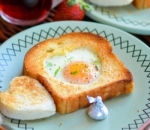 Roti Telur Berbentuk Hati