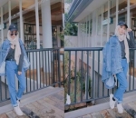 Tampil Kasual dengan Jaket Jeans dan Topi