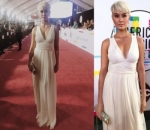 Gaya Agnes Pakai Rambut Gaya Platinum Blonde Serasi Nih Dengan Dress Seksi Putih