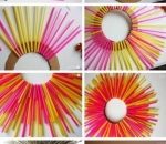 Hiasan Sunburst dari Sedotan