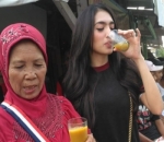 Capek Kampanye, Angel Karamoy Mampir Beli Jamu Tradisional