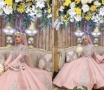 Paduan Pink dan Abu-Abu untuk Gaun Pengantin