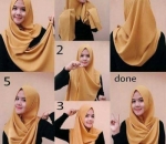 Tutorial Pashmina yang Asimetris