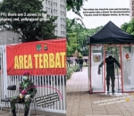 Pintu Masuk RS Wisma Atlet Dijaga Ketat dan Dilengkapi Bilik Disinfektan