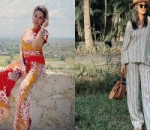 Foto OOTD dengan suasana alam