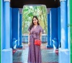 <i>Dress A-line</i> untuk sembunyikan bagian pinggul ke bawah