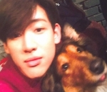 Potret BamBam dengan anjing rival Choco dan Gumiho