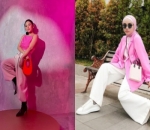 Menawan dalam balutan <i>outfit pink</i>