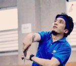 Berpose bak atlet bulu tangkis