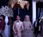 Momen resepsi pernikahan Ridho dan Syifa