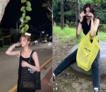 Penampilan Kasual Dilengkapi Raffia Tote Bag