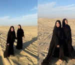 Kompak Pakai Gamis di Qatar