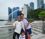 Pagi di Merlion Park Singapura