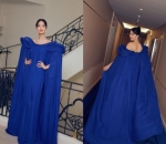 Raline Dengan Electric Blue Chiffon Actual Waterfall Dress