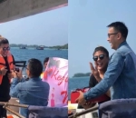 Kejutan Lamaran Regina Ivanova di Atas Speed Boat Polisi