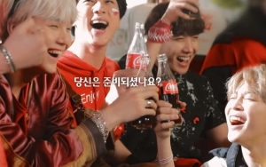 Intip Cerianya BTS Tonton Piala Dunia di Iklan Terbaru Produk Minuman Ternama