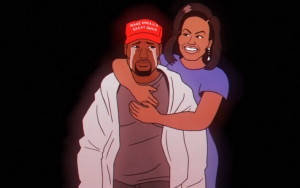 Tampil di MV Childish Gambino, Kanye West Nangis di Pelukan Michelle Obama