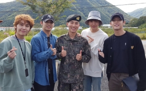 Dapat Kunjungan dari BTOB di Kamp Militer, Eunkwang Pasang Wajah Sumringah