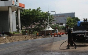 Jalan Gubeng Ambles Sudah Mulus Lagi, Dua Lajur Akan Difungsikan Terlebih Dahulu