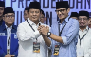 Tiba di Arena Debat Pilpres 2019, Prabowo-Sandi Tebarkan Canda Tawa