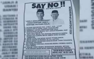 Geger Selebaran 'Say No Jokowi-Ma'ruf Amin' Disebut Timses Sebagai Kampanye Hitam