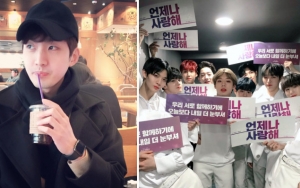 Datangi Konser Wanna One, Aktor Baek Minhyun Pamer Foto Bareng Member