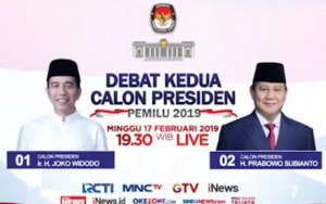 Saling Sapa di Debat Capres 2, Jokowi Sebut Prabowo 'Sahabat' Disambut Sorakan Penonton