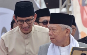Jelang Bertemu Di Debat Cawapres, Ini Doa Sandiaga Uno untuk Ma'ruf Amin yang Ulang Tahun