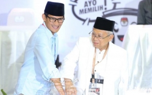 Debat Cawapres 2019: Ma'ruf Bahas '10 Years Challenge' Soal Badan Riset, Sandiaga Beri 'Serangan'
