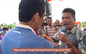 Petani Bawang yang Curhat dan Nangis ke Sandiaga Uno Dipolisikan Atas Dugaan Penganiayaan