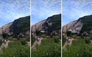 Video Detik-Detik Kengerian Longsor Gunung Kapur di Jember, 1 Penambang Tertimbun