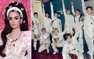 Fans Iri Berat Lihat Lily Collins Pose Bareng NCT 127 di Backstage 'The Late Late Show'