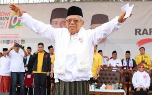 Ma'ruf Amin Nilai Indonesia Negara Damai, Berpesan Tak Boleh Pakai Ayat Perang