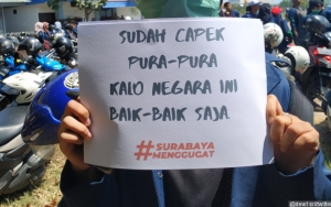 Polisi Amankan 50 Terduga Provokator Aksi #SurabayaMenggugat, 2 Diantaranya Masih SD