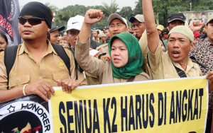 Honorer K2 'Nebeng' Demo Buruh 2 Oktober, Ini Tuntutannya