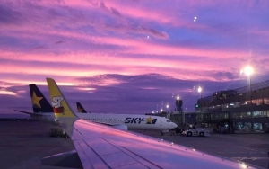 Wow! Langit Berwarna Pink Muncul Di Jepang Sebelum Topan Hagibis Datang