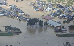 Viral Foto Banjir Di Jepang Pasca Badai Hagibis, Bikin Salah Fokus